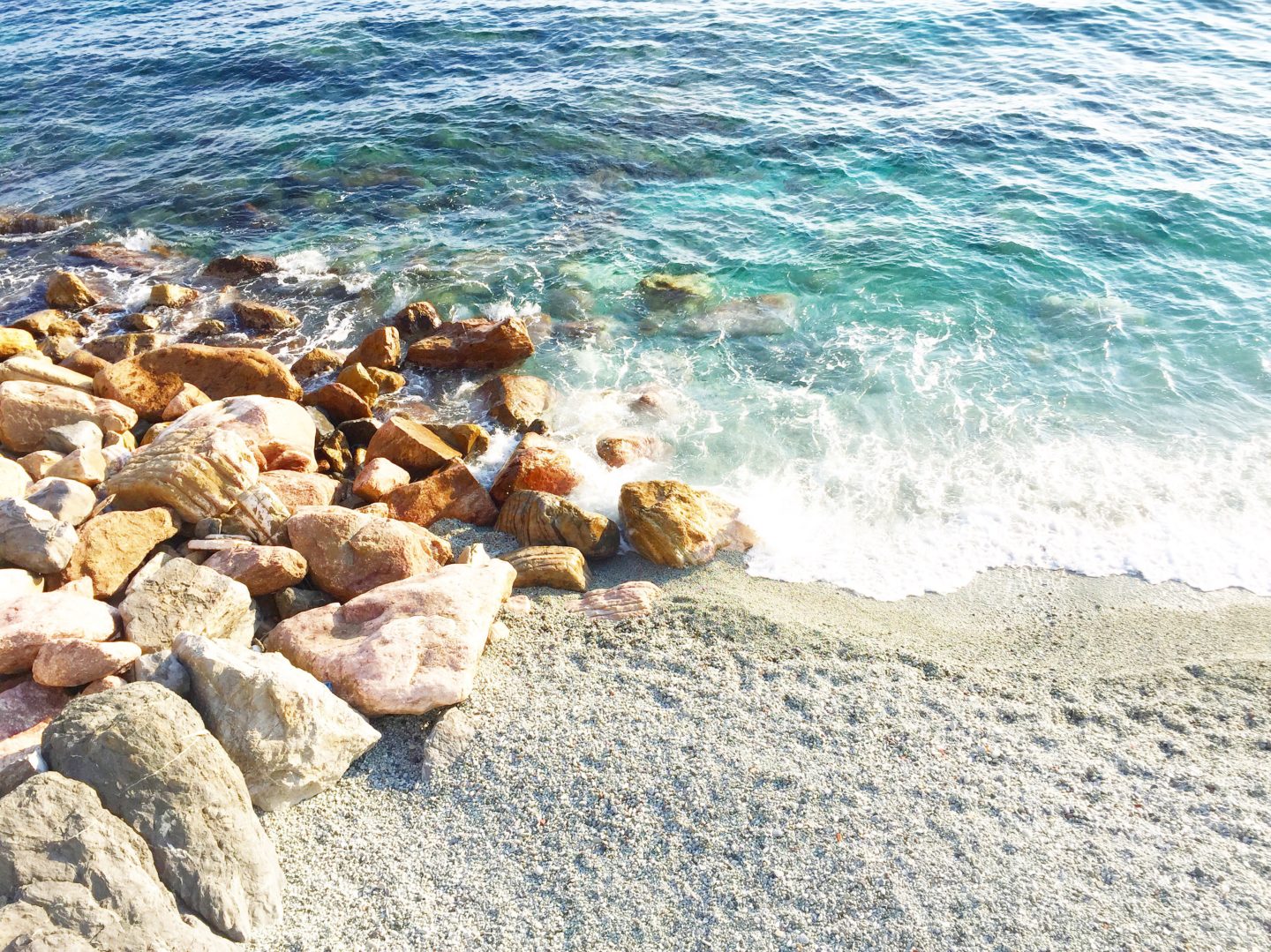 Monterosso al Mare, Cinque Terre, Italy. Less cliffs, more beach life.