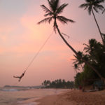 Unawatuna rope swing beach sri lanka