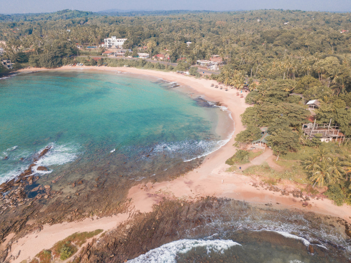 secluded beach tangalle drone