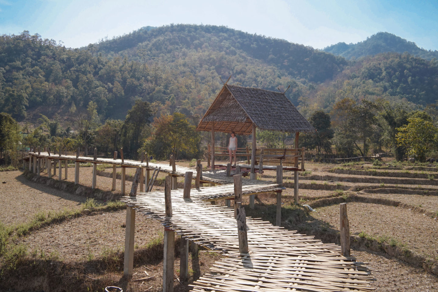 pai bamboo bridge thailand