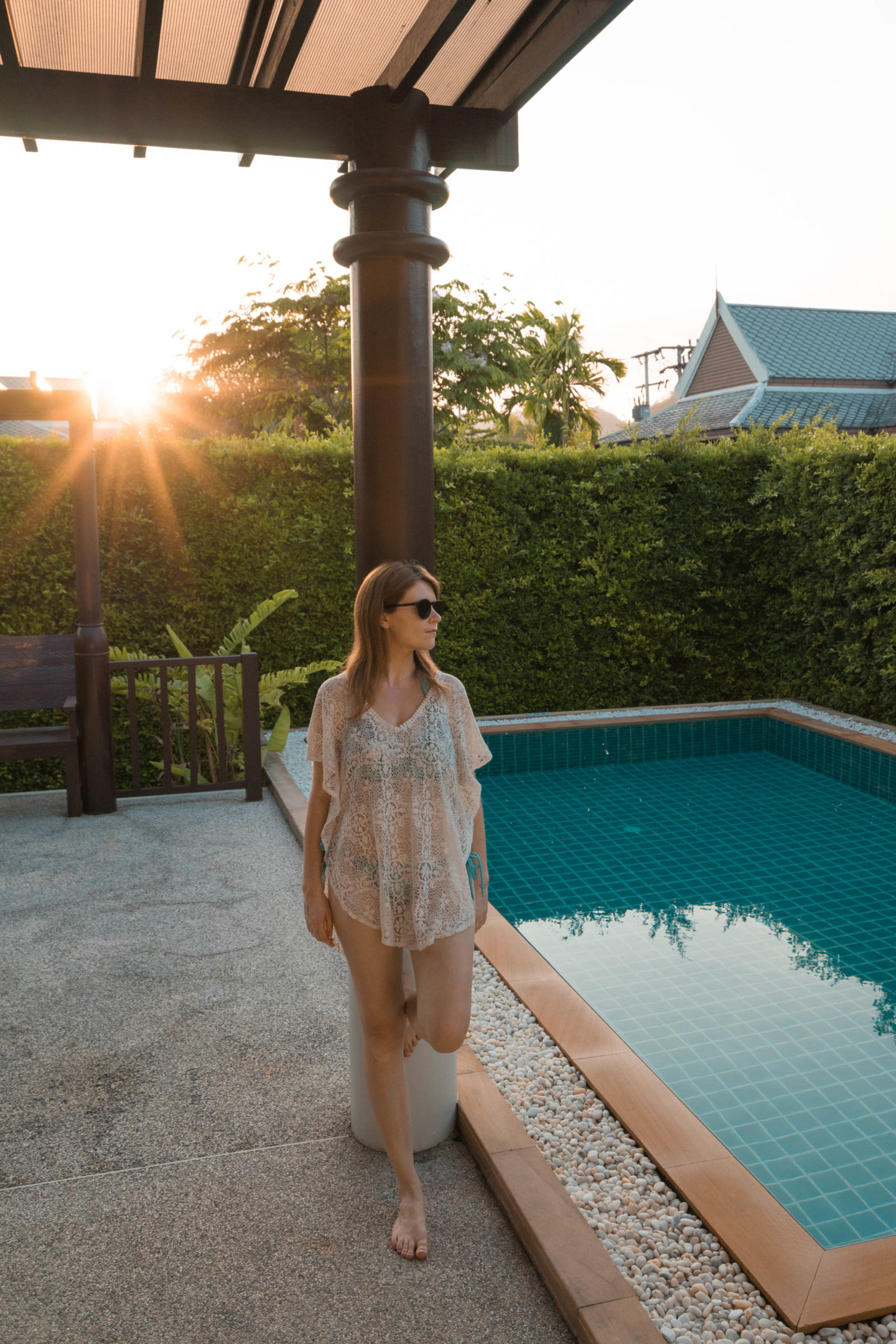 pool life in private villa in ao nang, pimann buri