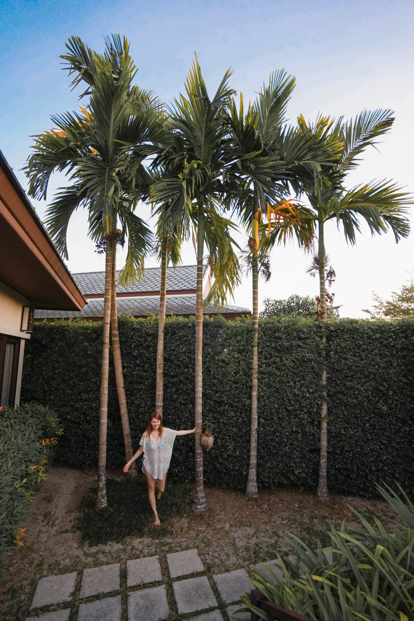 private villa with palm trees in krabi