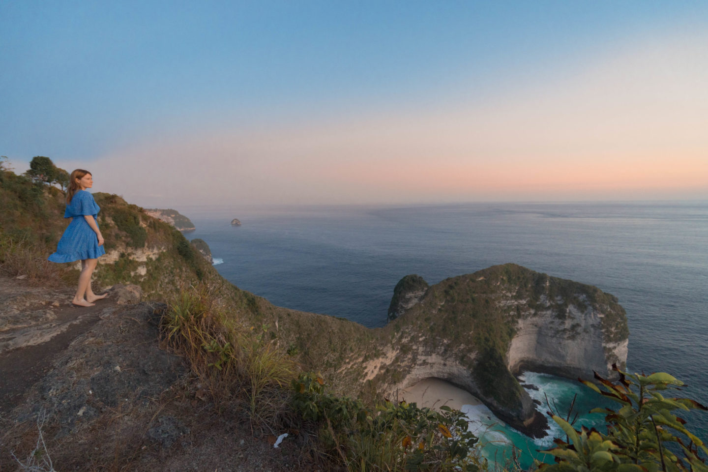 Nusa Penida: Escaping the Crowds - Kelingking from the top with me